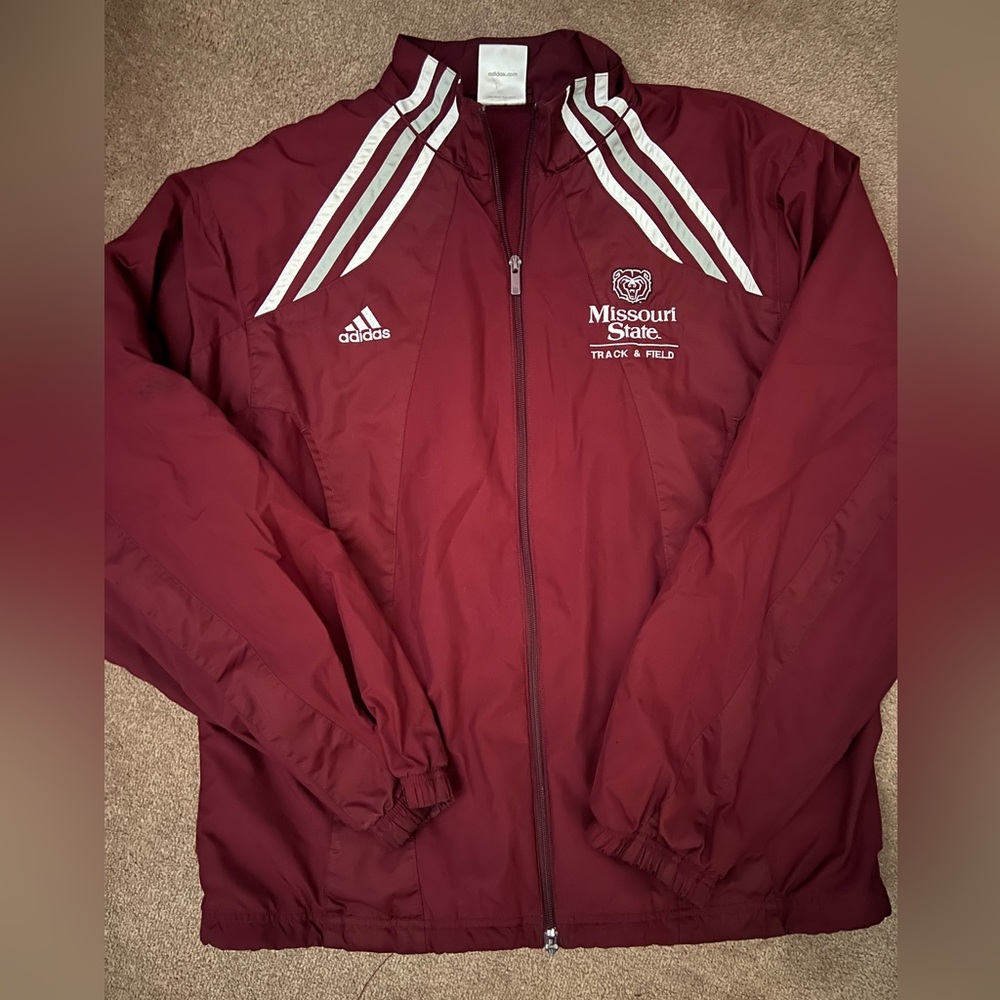 Adidas Burgundy Windbreaker Jacket